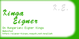 kinga eigner business card